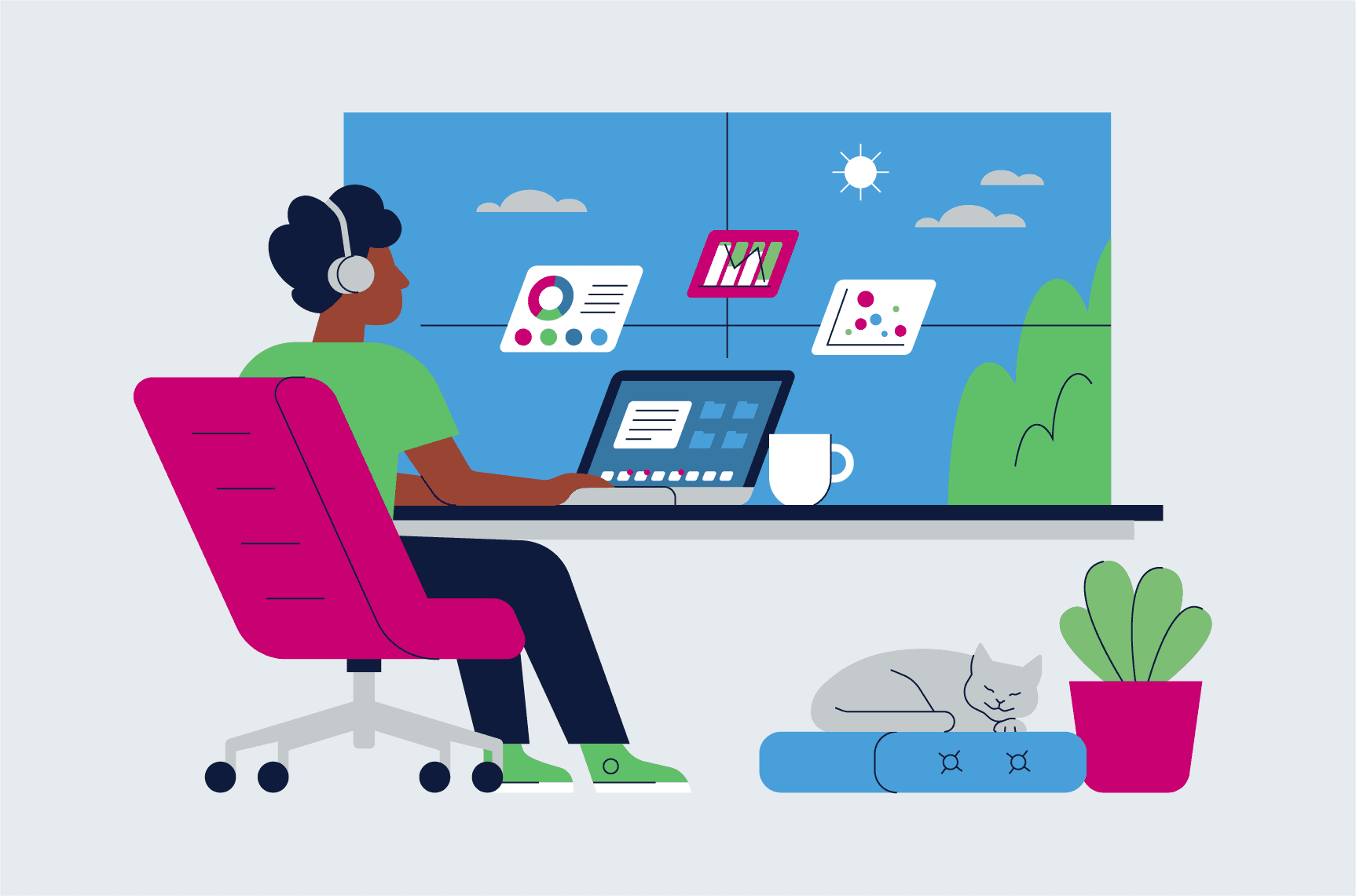 Remote Worker Illustration